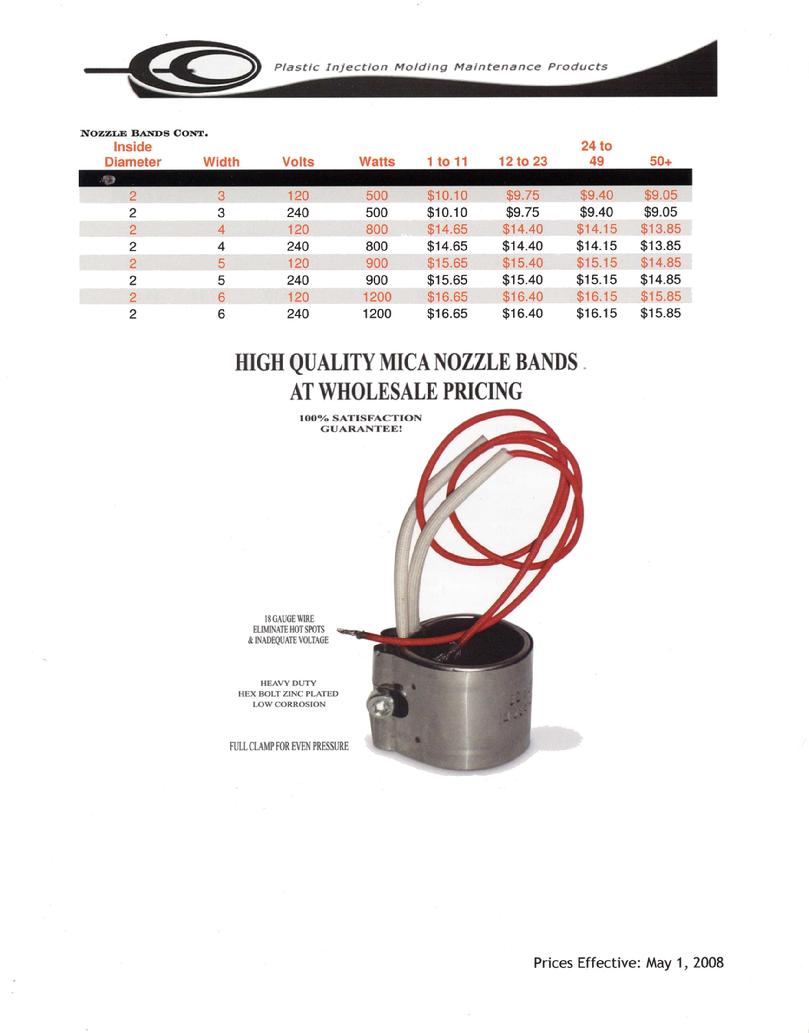 RGL Sales Mica Heater Bands